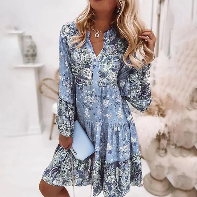 Aoibhe | Bedrucktes Boho-Kleid