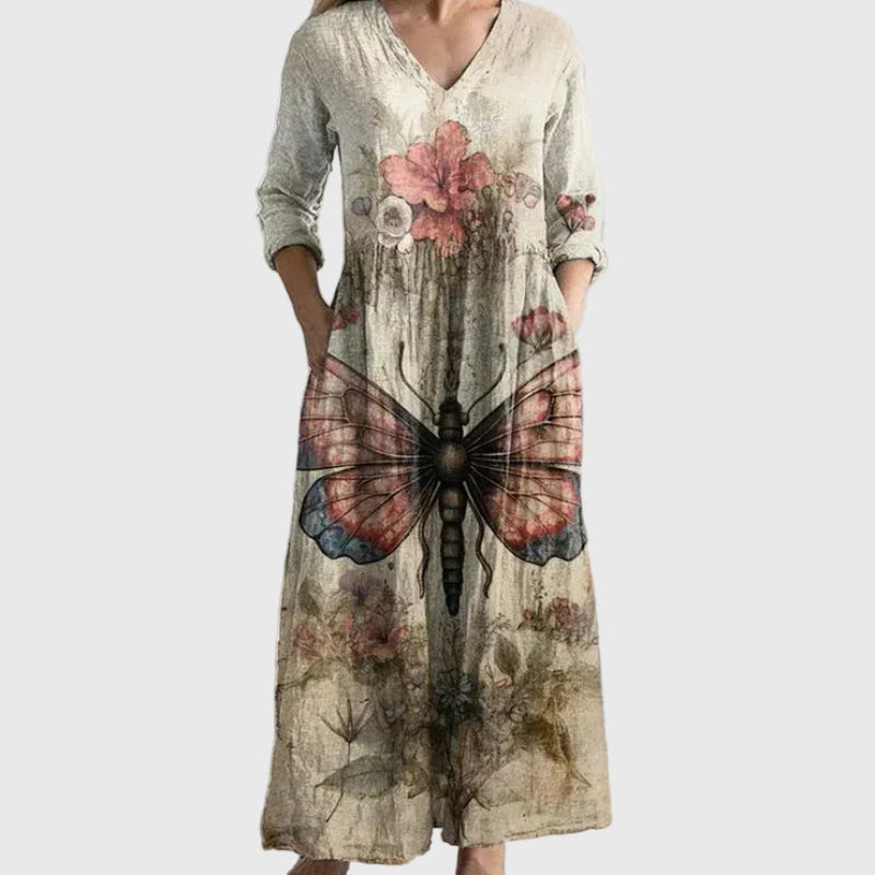 Roisín | Anmutiges, Fließendes Maxikleid