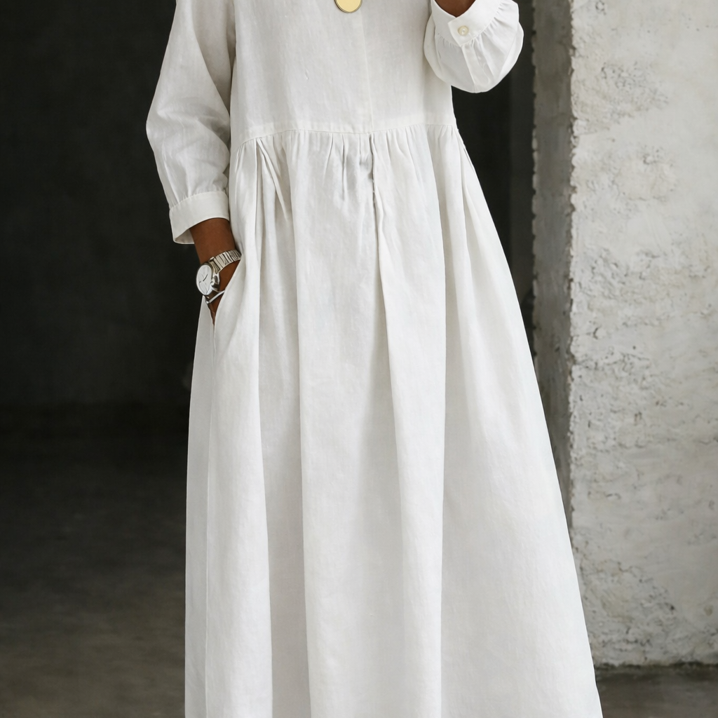 Leonor - Denim-Kleid mit Peter-Pan-Kragen