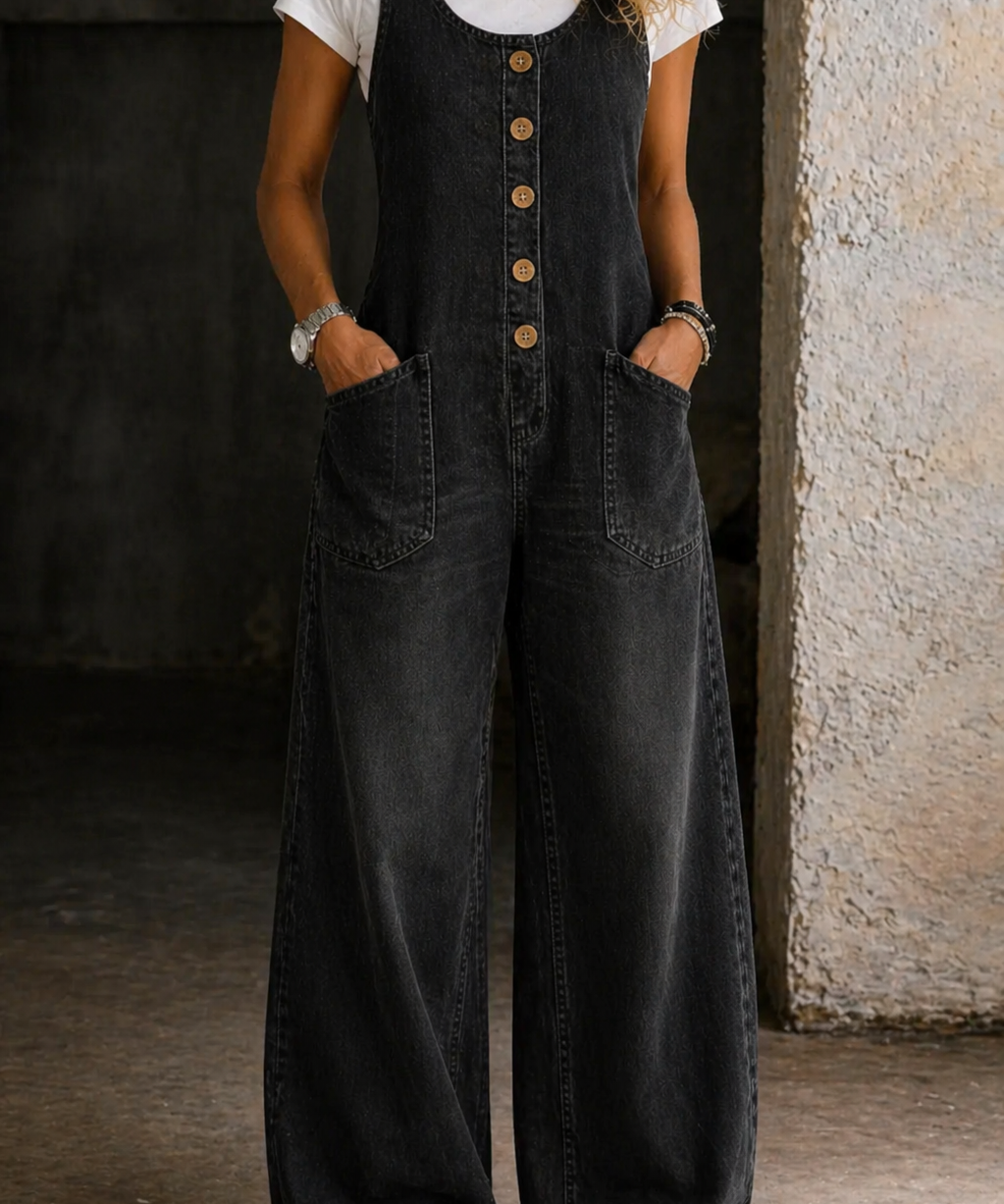 Elisabete - Vintage Baumwoll-Latzhosen