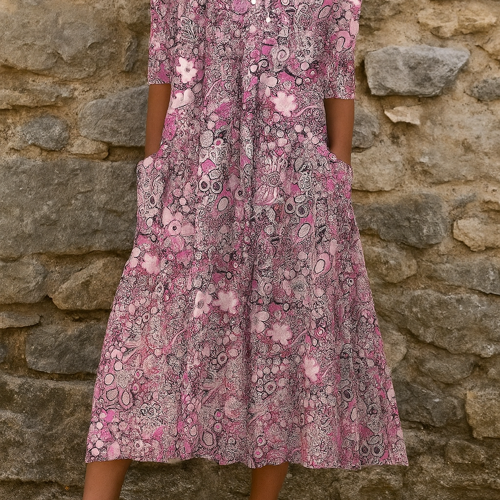 Clíona | Elegantes V-Ausschnitt Kleid