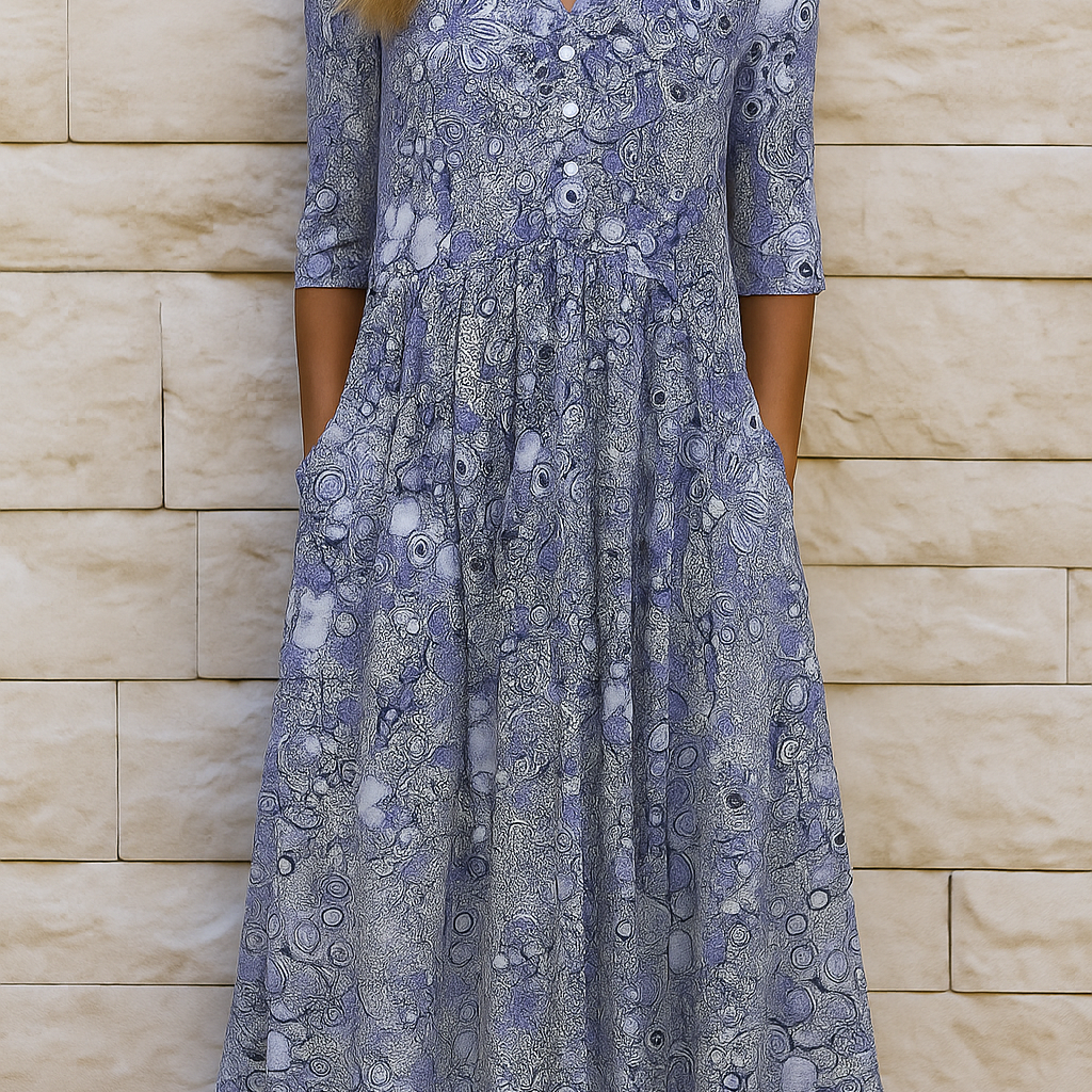 Clíona | Elegantes V-Ausschnitt Kleid