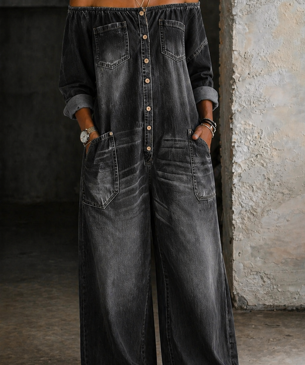 Éabha | Off-Shoulder Langarm-Overall