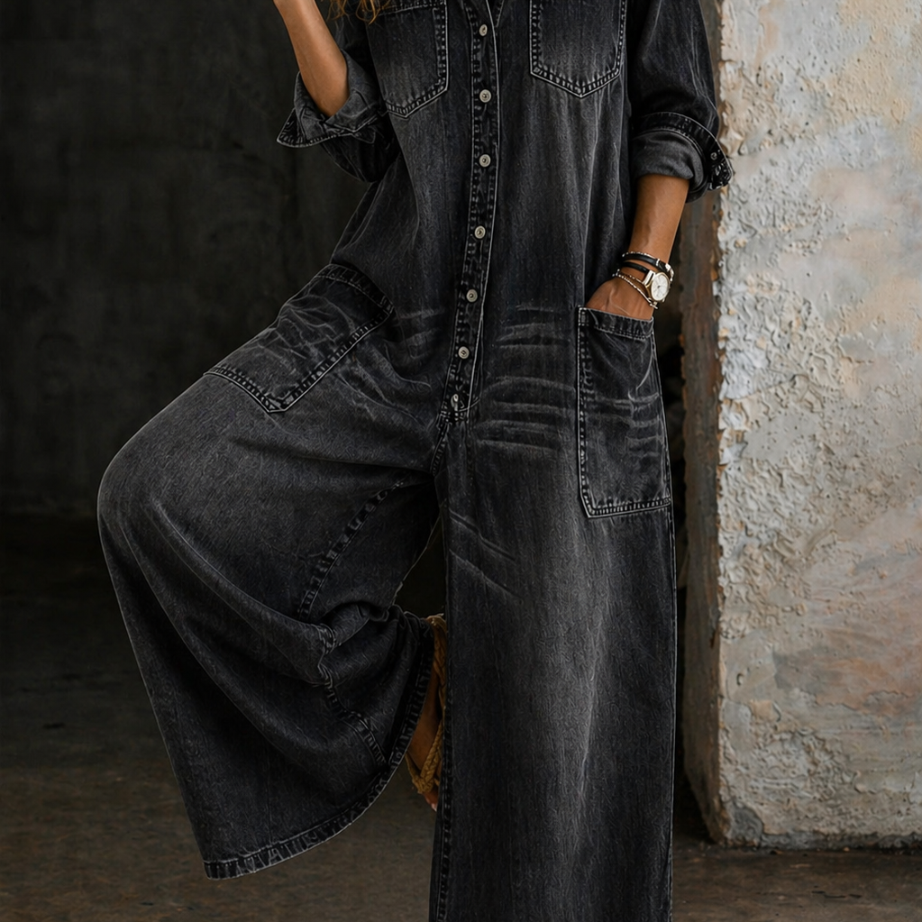 Sorcha | Lässiger Denim-Jumpsuit