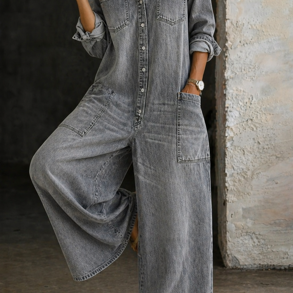 Sorcha | Lässiger Denim-Jumpsuit