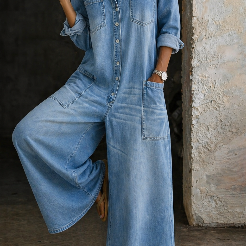 Sorcha | Lässiger Denim-Jumpsuit