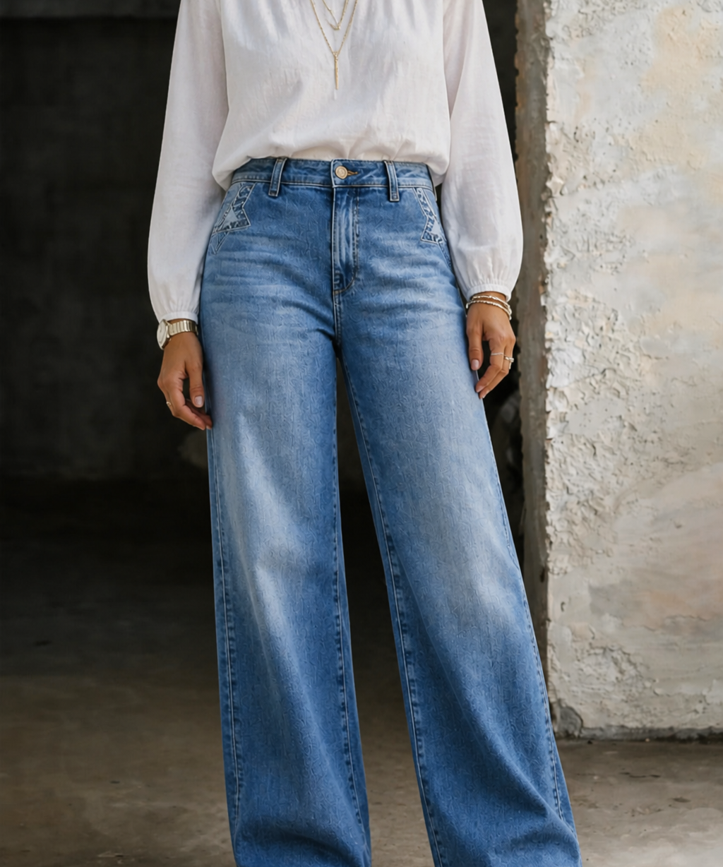 Orlaith | Vintage Hochgeschnittene Jeans