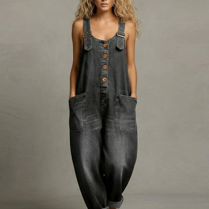 Leila - Stylischer Denim-Overall mit Taschen