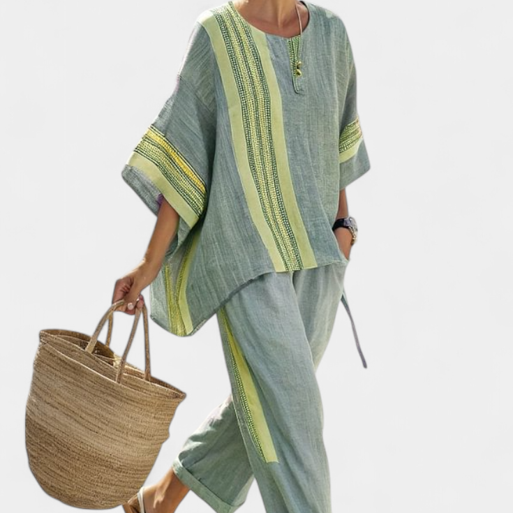 Neamhan | Boho-Set aus Leinen und Bambus