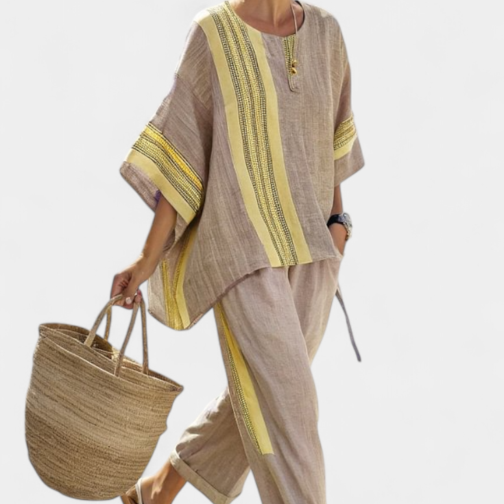 Neamhan | Boho-Set aus Leinen und Bambus