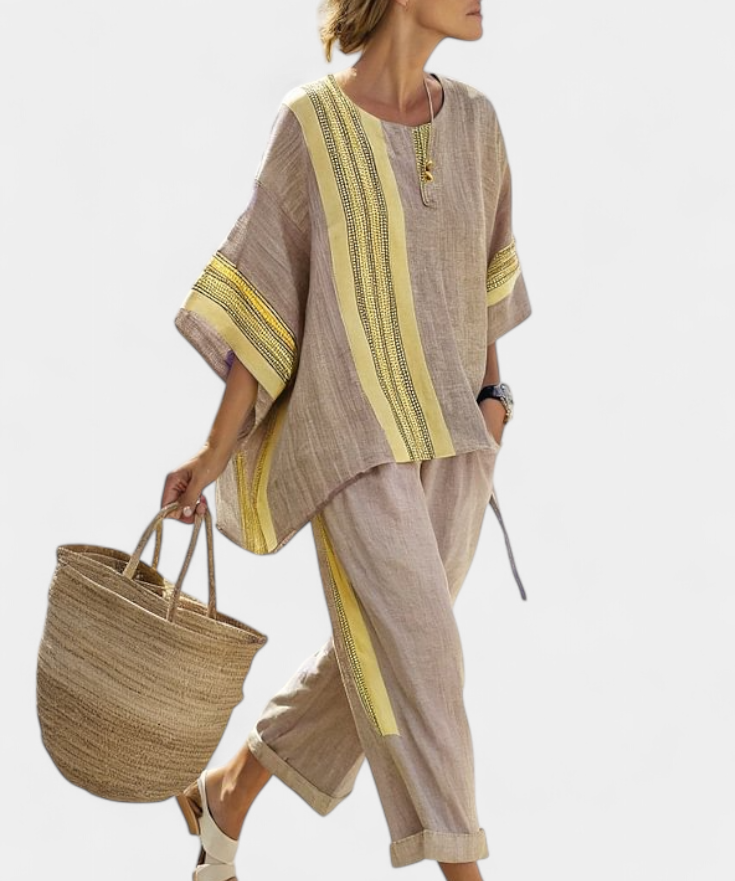 Neamhan | Boho-Set aus Leinen und Bambus