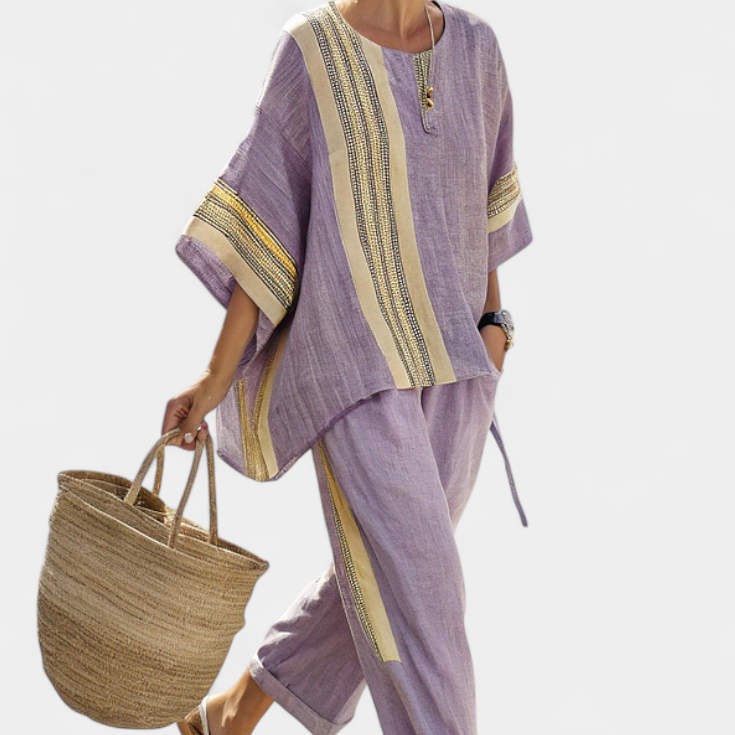 Neamhan | Boho-Set aus Leinen und Bambus