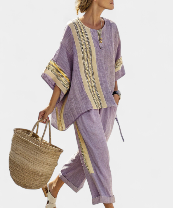 Neamhan | Boho-Set aus Leinen und Bambus