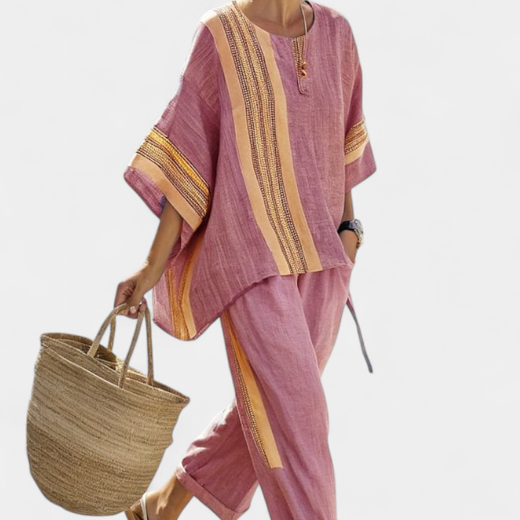 Neamhan | Boho-Set aus Leinen und Bambus
