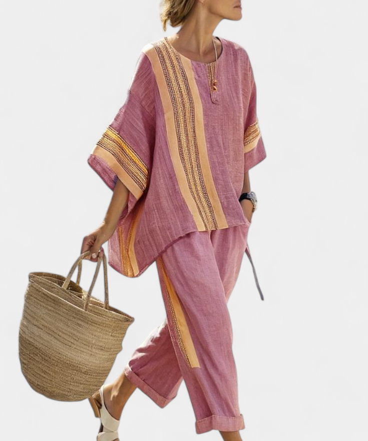 Neamhan | Boho-Set aus Leinen und Bambus