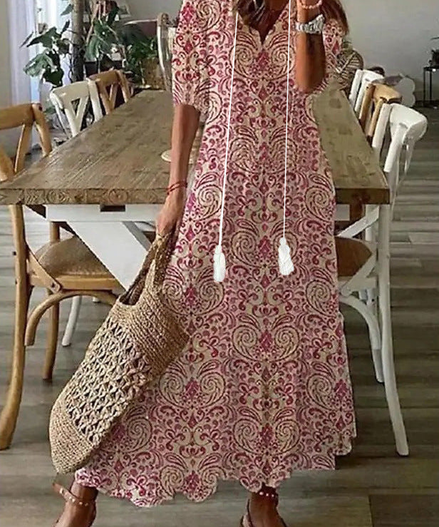 Amalia | Boho Vintage Sommer Maxikleid