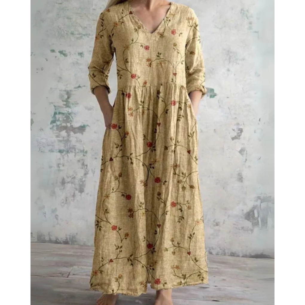 Orla | Vintage Blumen Maxi Kleid