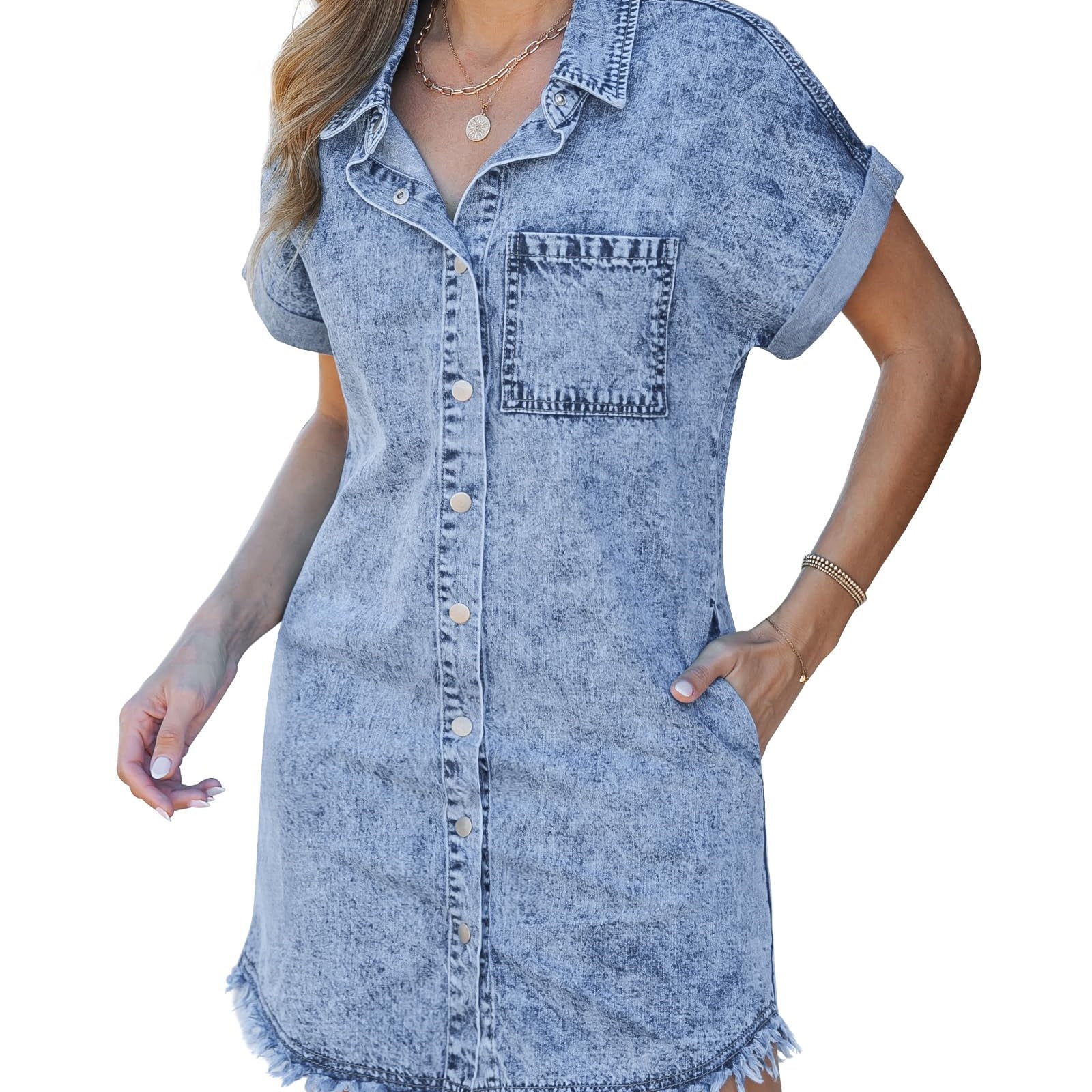 Catriona | Denim Hemdblusenkleid