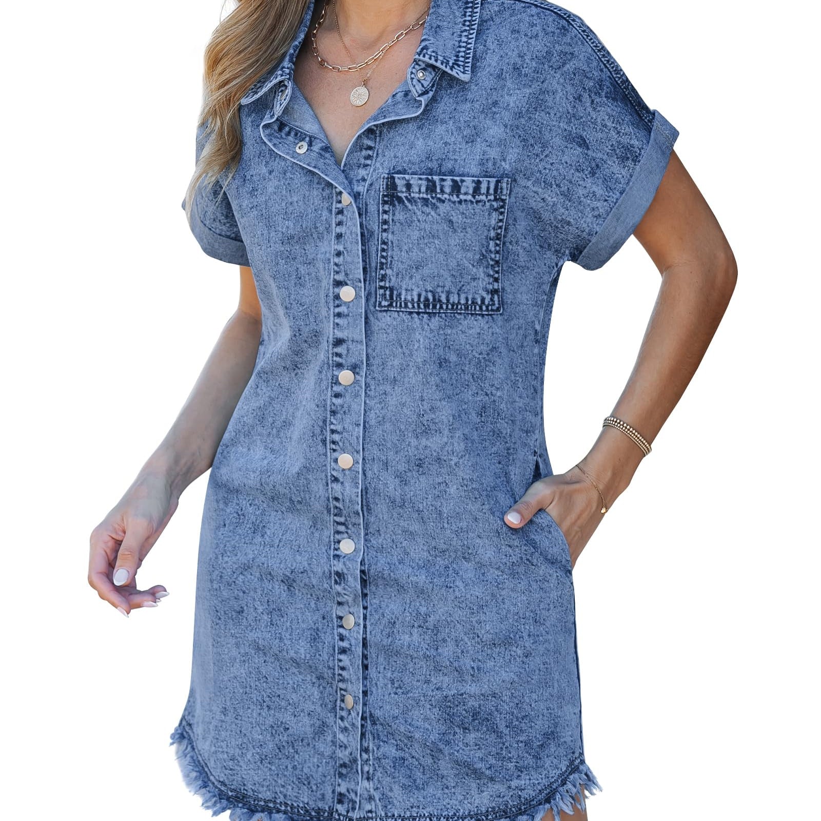 Catriona | Denim Hemdblusenkleid