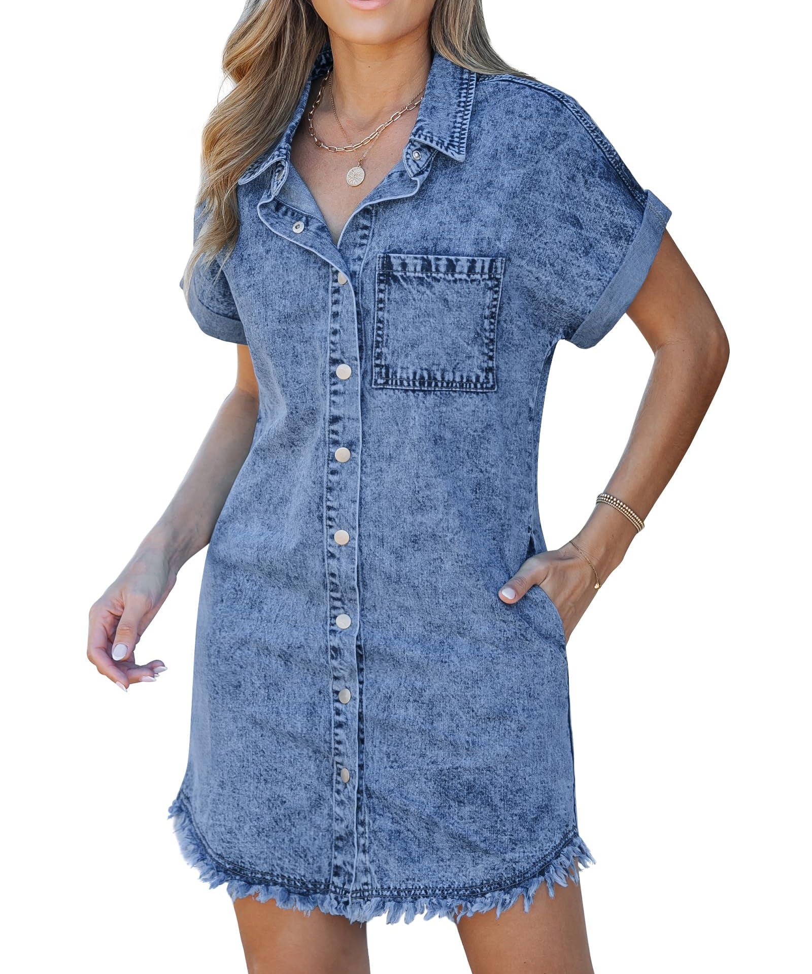 Catriona | Denim Hemdblusenkleid