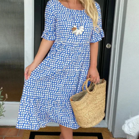 Eimear | Midi-Kleid mit kurzen Ärmeln