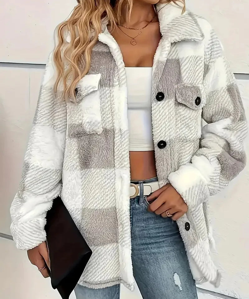 Nuala | Elegante Karierte Fleecejacke