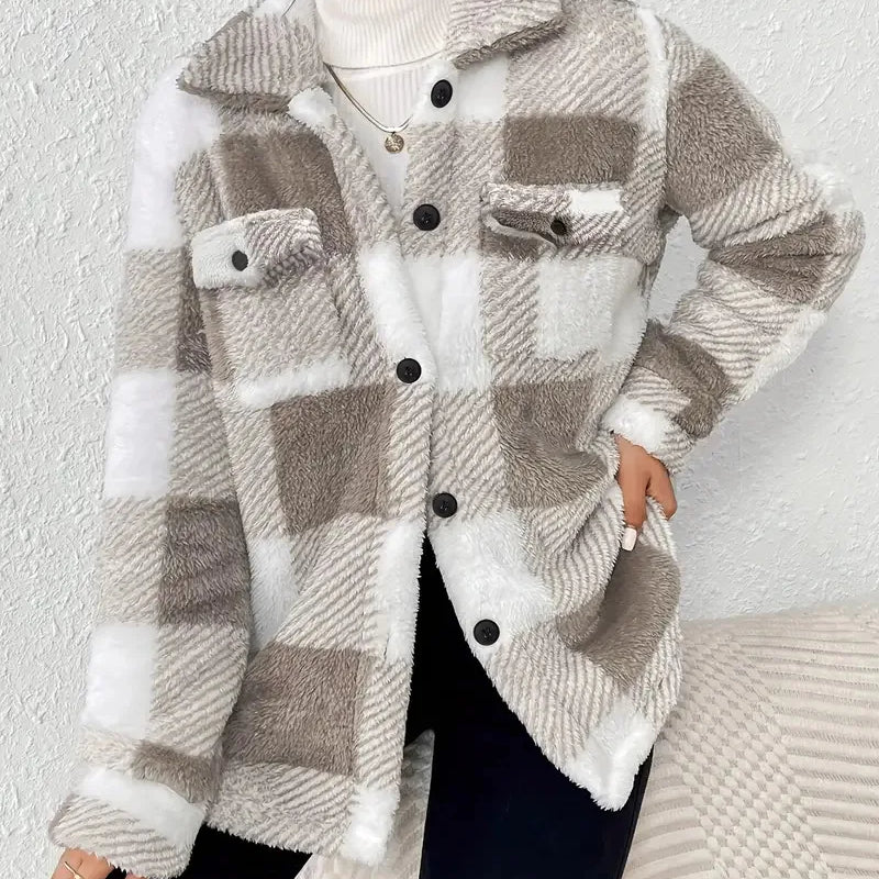 Nuala | Elegante Karierte Fleecejacke
