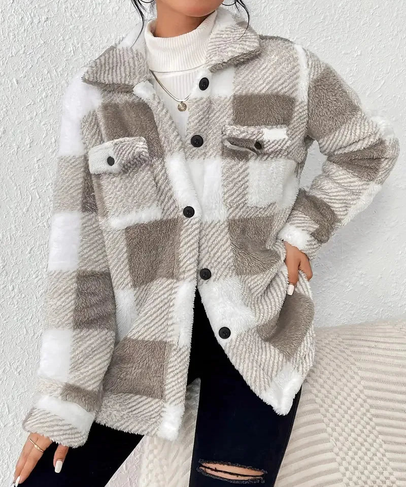 Nuala | Elegante Karierte Fleecejacke