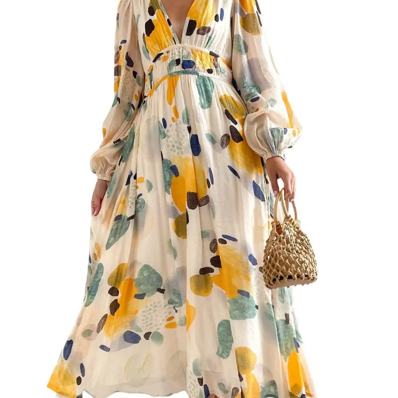 Celine | Weibliches Kleid mit Blumenmuster