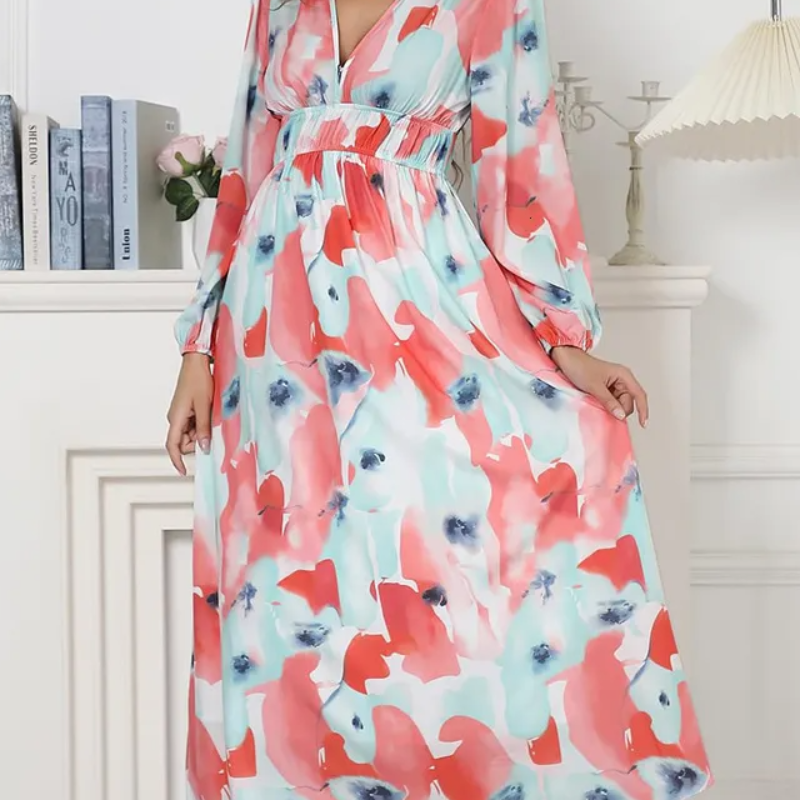 Celine | Weibliches Kleid mit Blumenmuster