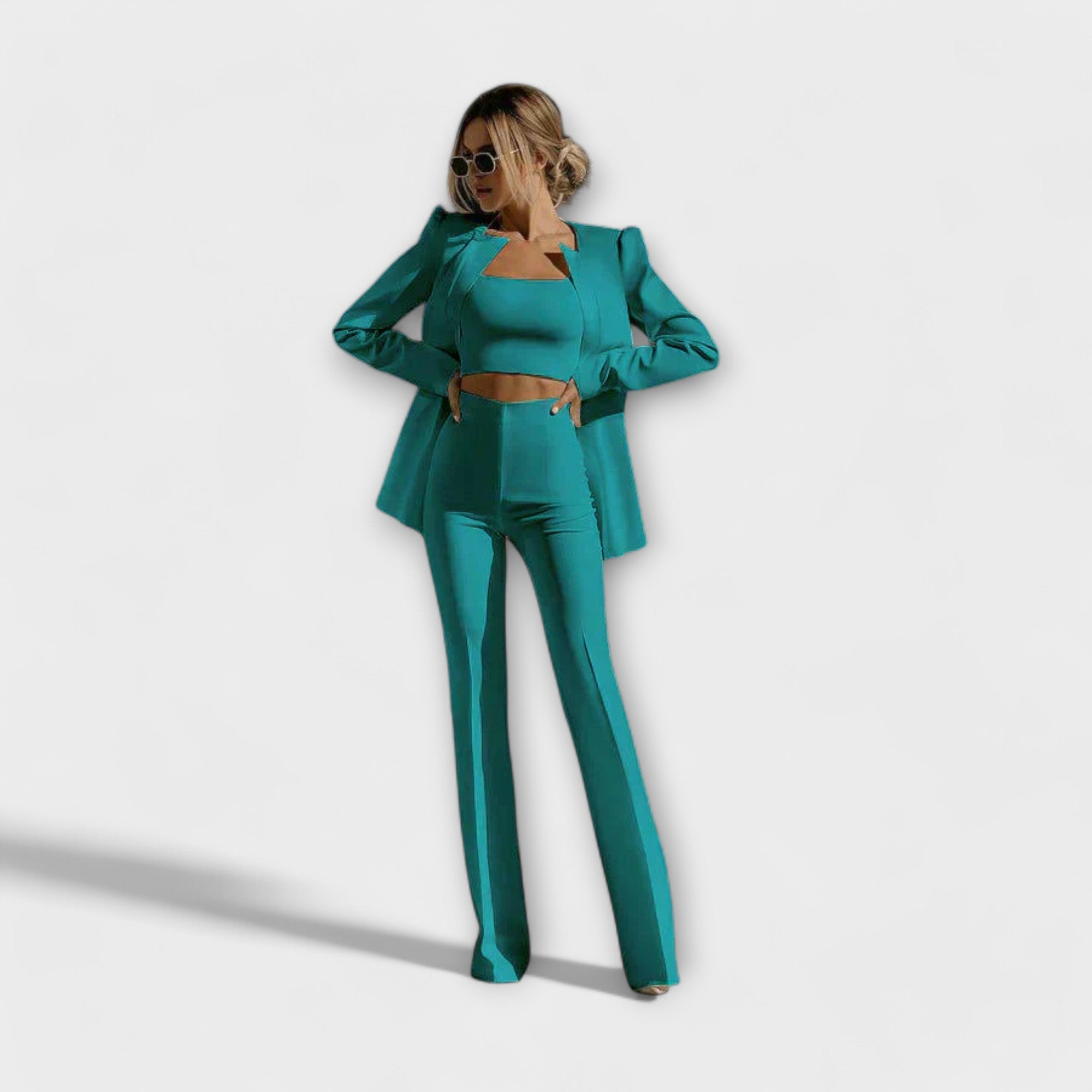 Grainne | Stilvolles 3-Teile-Set (Blazer, Top, Hose)