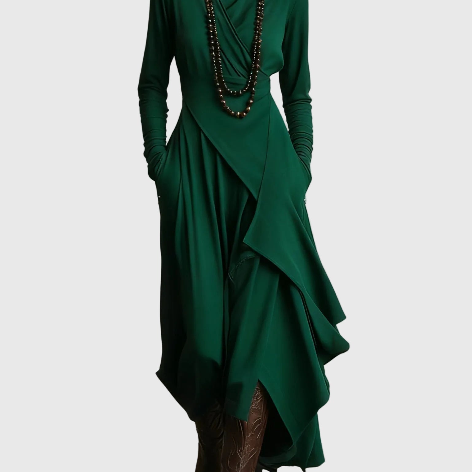 Aisling | Falten Maxi-Kleid