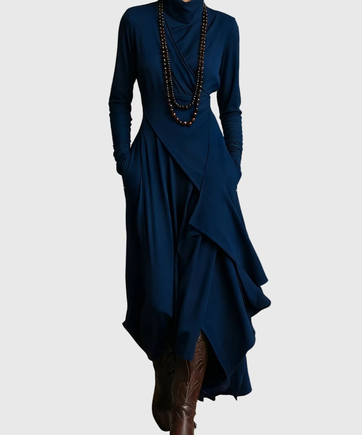 Aisling | Falten Maxi-Kleid