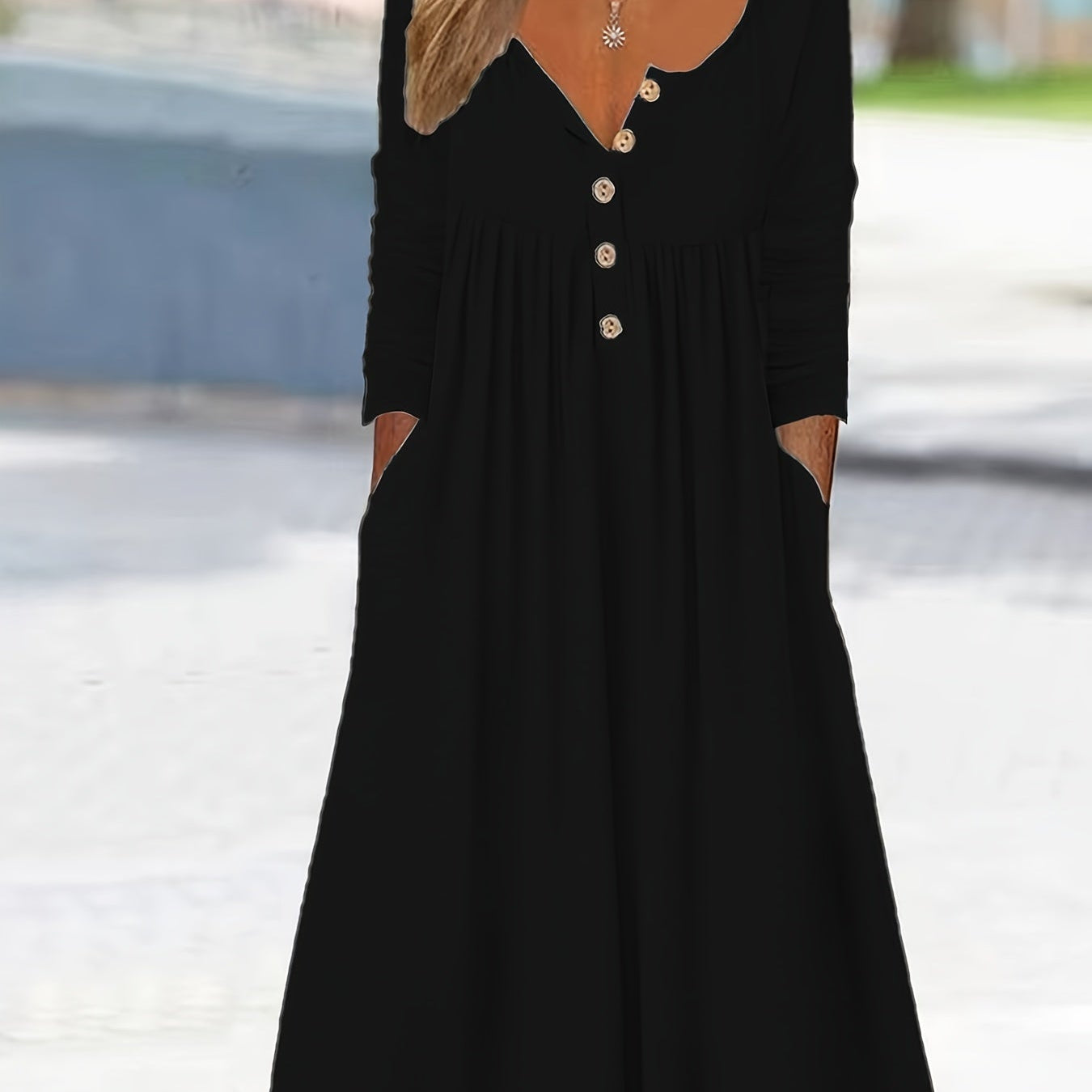 Caoimhe | Midi-Kleid mit Knopfleiste
