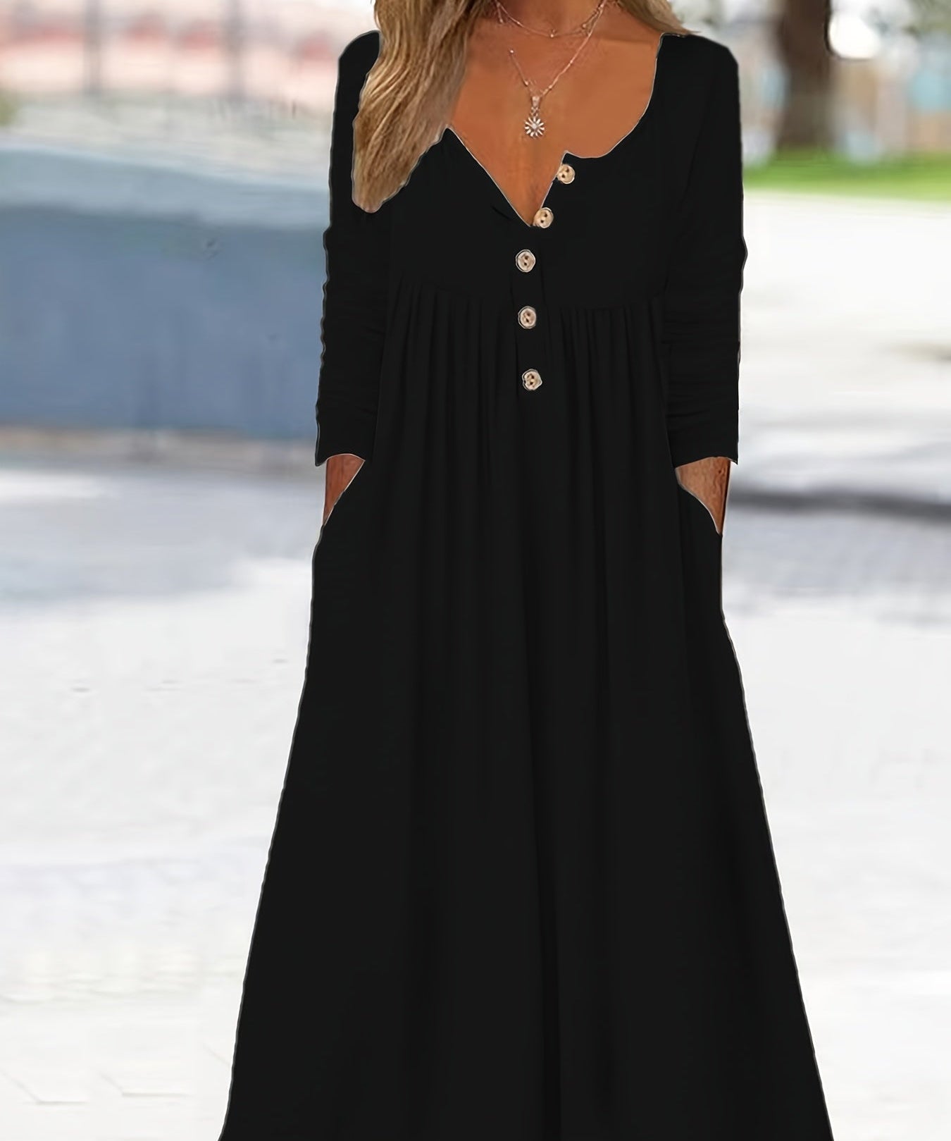 Caoimhe | Midi-Kleid mit Knopfleiste