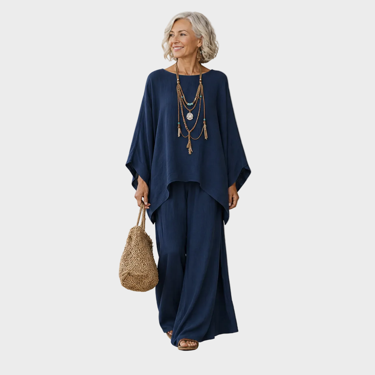 Ainat | Elegantes Leinen-Zweiteiler-Outfit