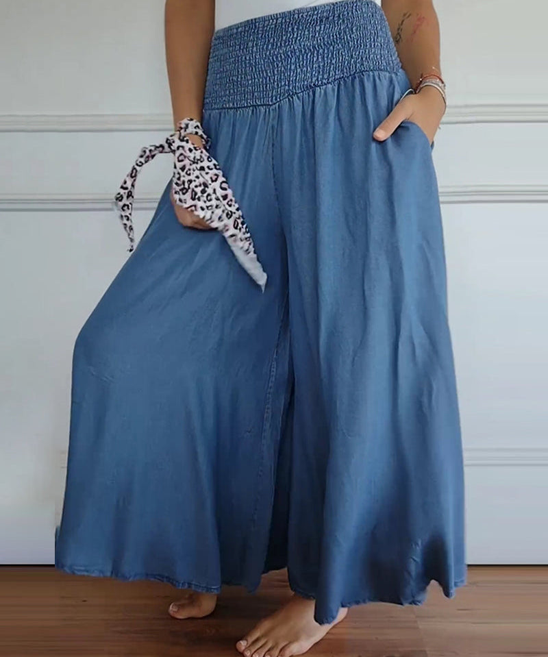 Riona | Elastische Taille Weite Hosen