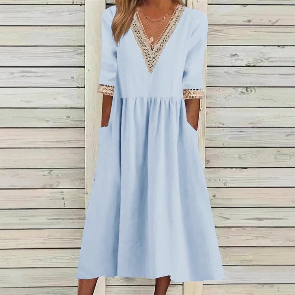Treasa | Spitzen-Midi-Kleid