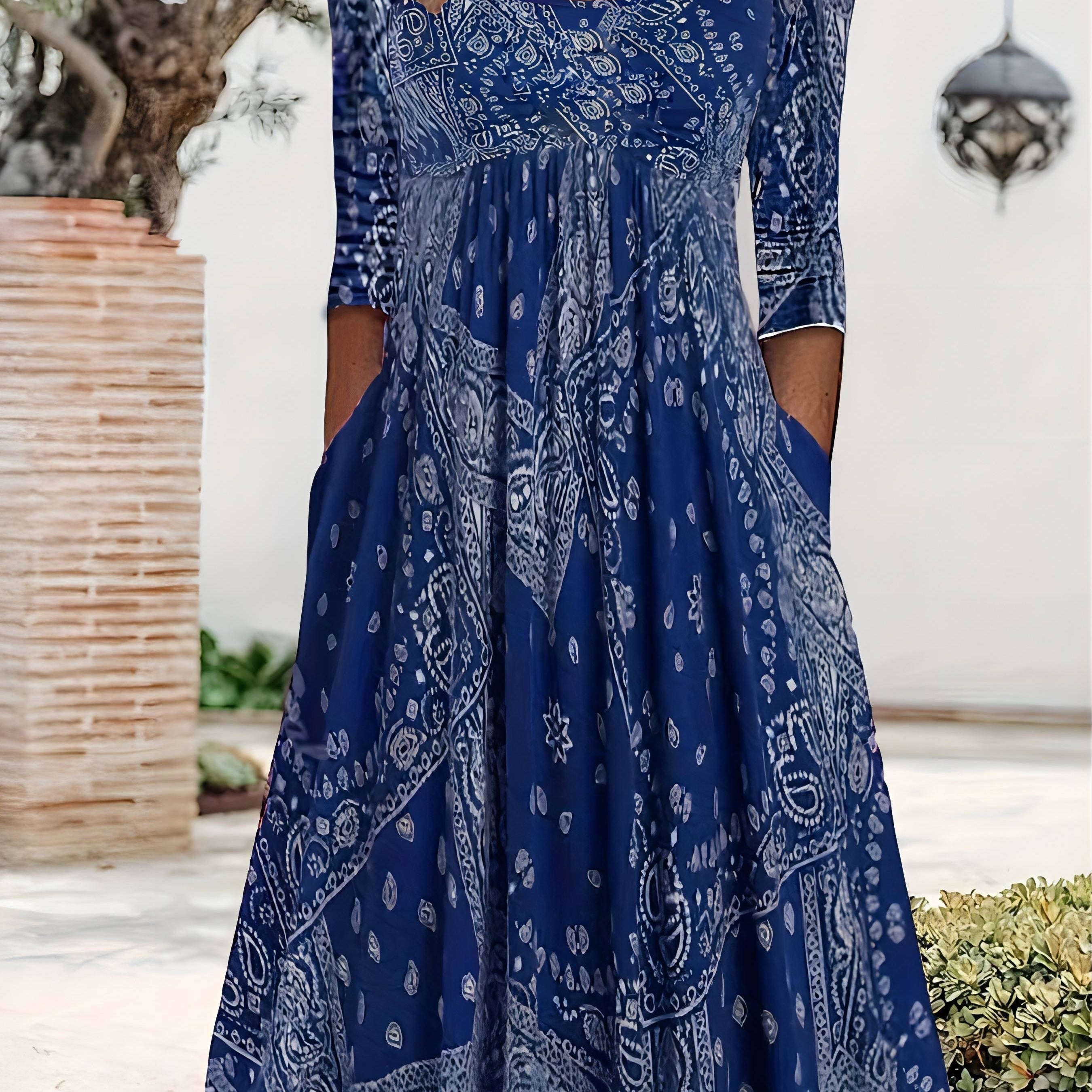 Fionnuala | Lässiges Midi-Kleid mit langen Ärmeln