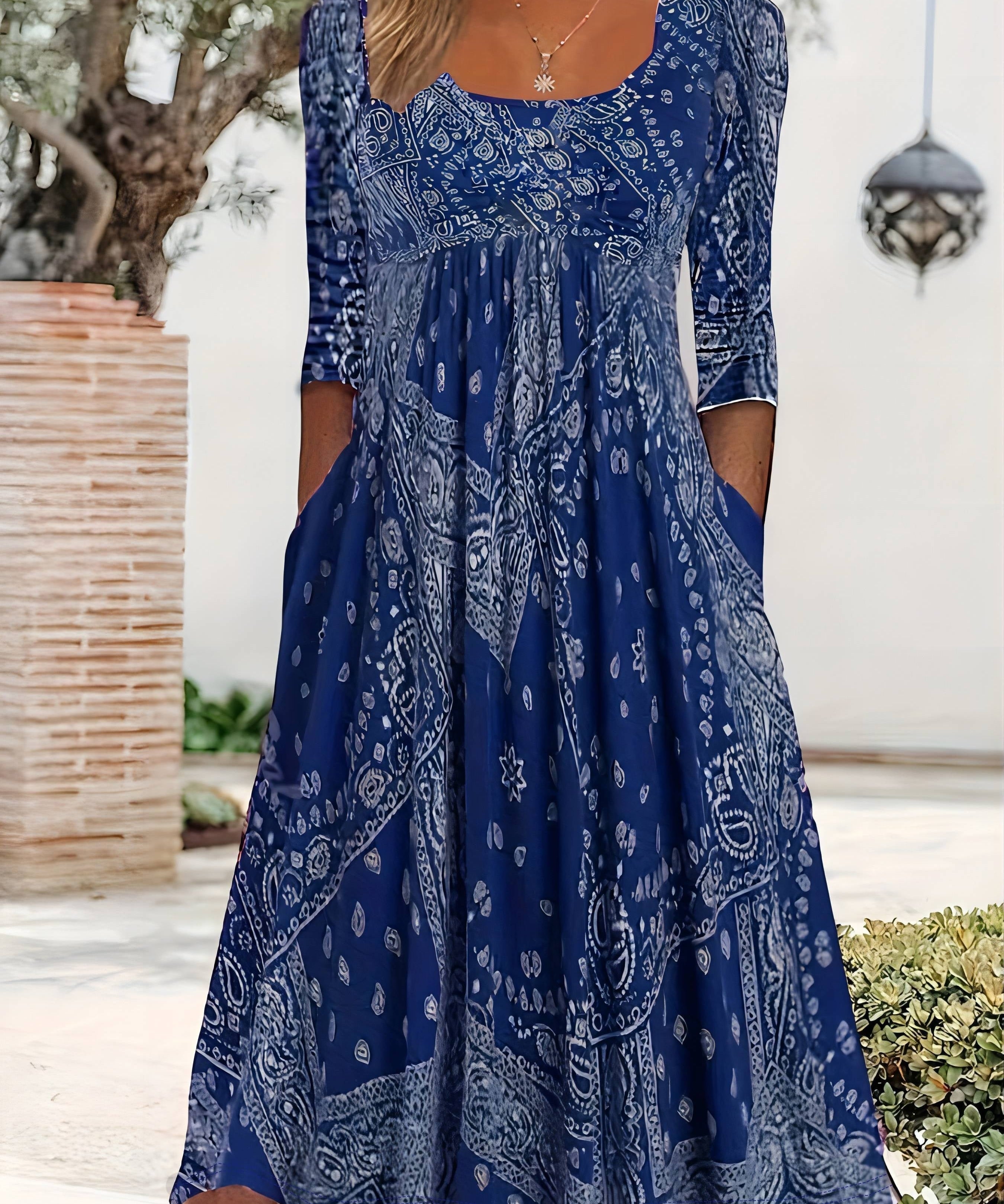 Fionnuala | Lässiges Midi-Kleid mit langen Ärmeln