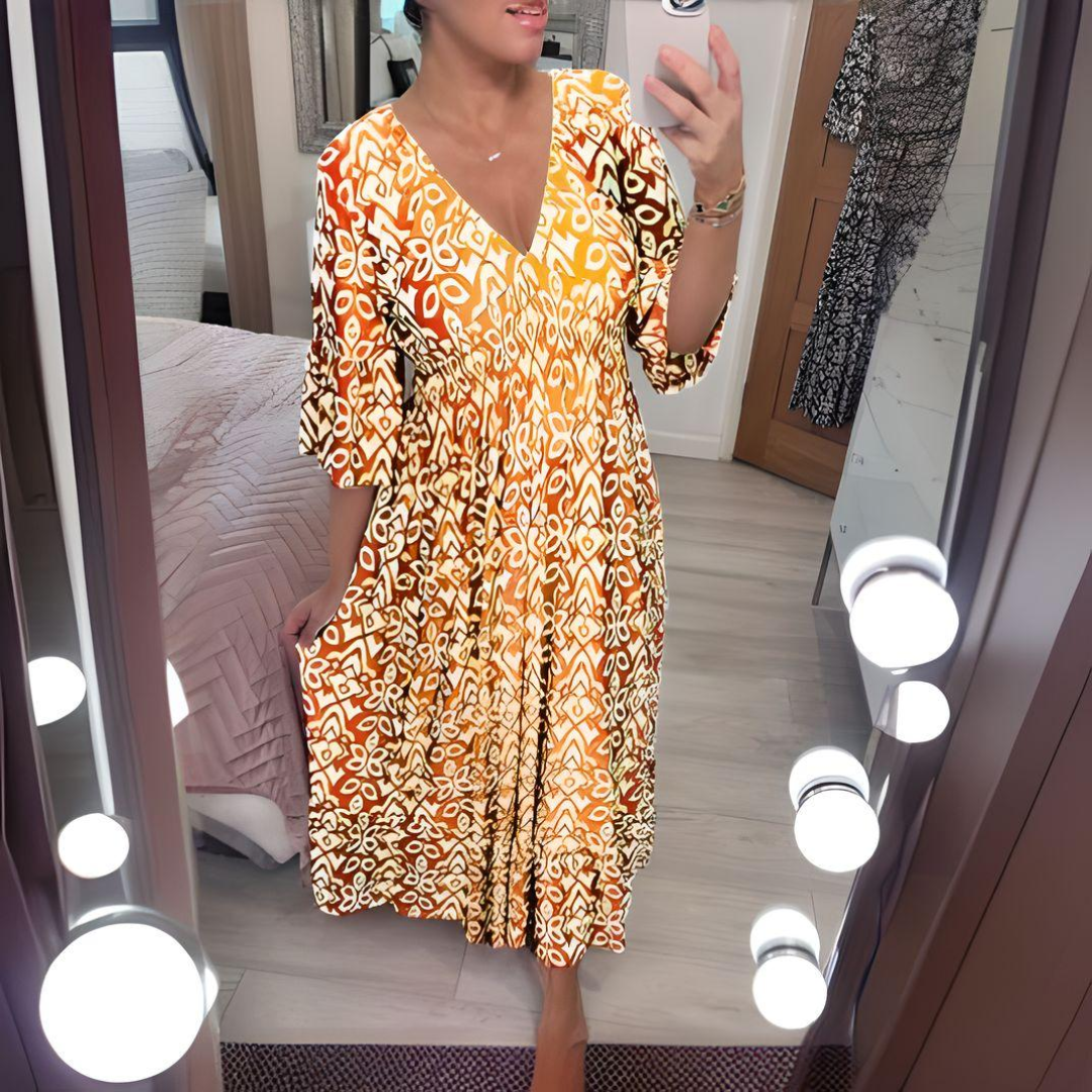 Almha | Bedrucktes Boho-Kleid
