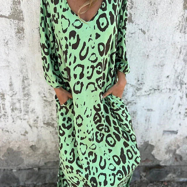 Aoibheann | Leopard Maxi Kleid