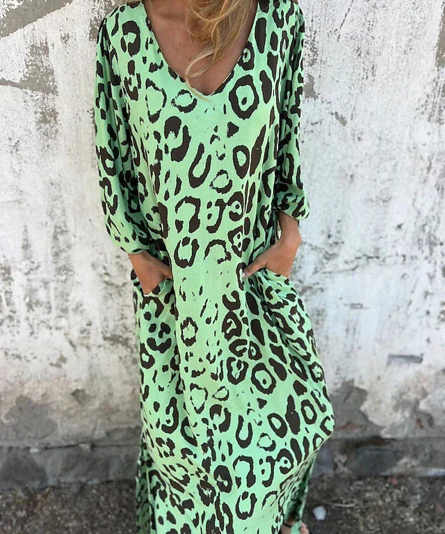 Aoibheann | Leopard Maxi Kleid
