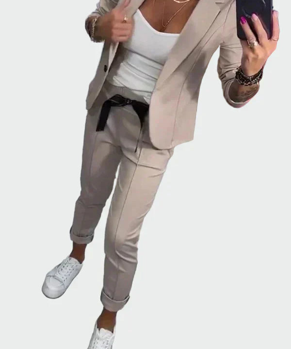 Bebhinn | Damen Lockere Hose und Blazer Set