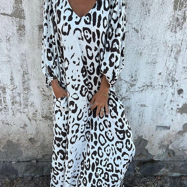 Aoibheann | Leopard Maxi Kleid