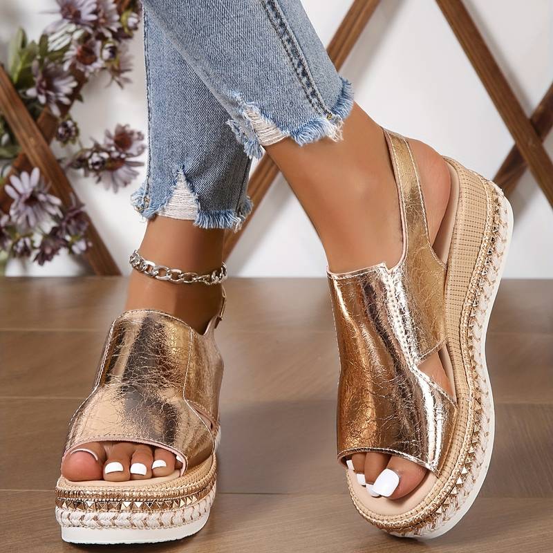 Sinead | Stilvolle Metallic-Sandalen