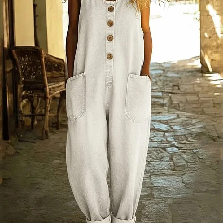 Graça - Vintage gewaschenes Denim-Overall