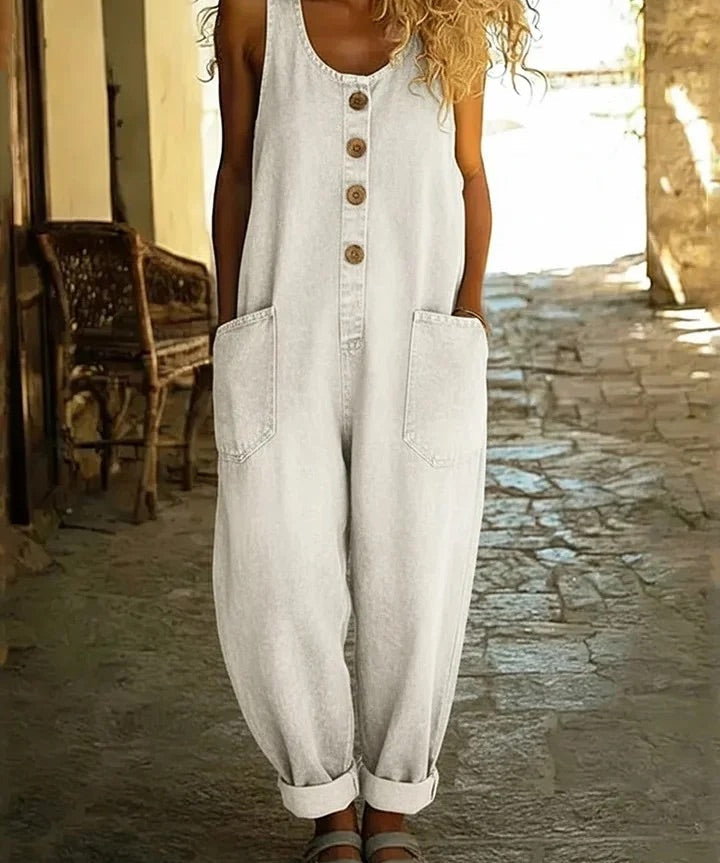 Graça - Vintage gewaschenes Denim-Overall