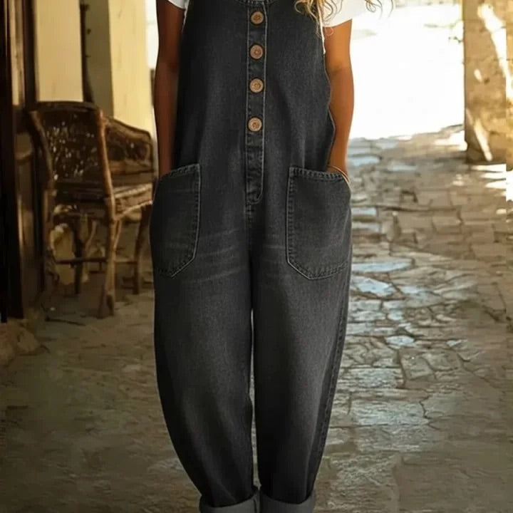 Graça - Vintage gewaschenes Denim-Overall