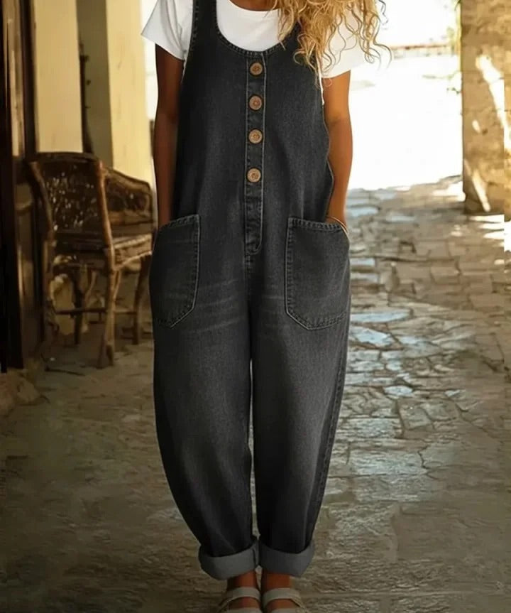 Graça - Vintage gewaschenes Denim-Overall